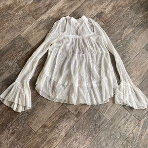 Free people sheer lace top